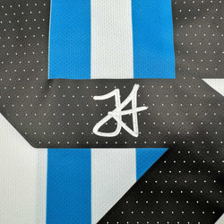 Autographed/Signed Julian Alvarez Argentina Blue/White Soccer World Cup Jersey Beckett BAS COA (ONLINE ORDER ONLY)