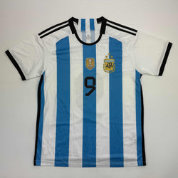 Autographed/Signed Julian Alvarez Argentina Blue/White Soccer World Cup Jersey Beckett BAS COA (ONLINE ORDER ONLY)