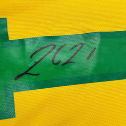 Autographed/Signed Rodrygo Silva de Goes Brazil Yellow Soccer World Cup Jersey Beckett BAS COA (ONLINE ORDER ONLY)