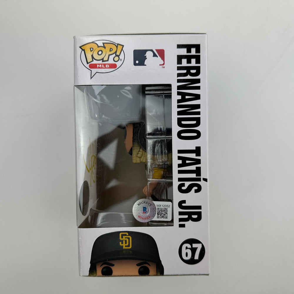 Autographed/Signed Fernando Tatis Jr. San Diego Padres #67 Funko Pop MLB Baseball Figurine Beckett BAS COA (ONLINE ORDER ONLY)