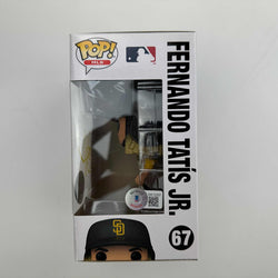 Autographed/Signed Fernando Tatis Jr. San Diego Padres #67 Funko Pop MLB Baseball Figurine Beckett BAS COA (ONLINE ORDER ONLY)