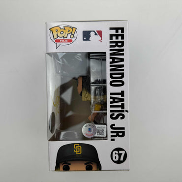 Autographed/Signed Fernando Tatis Jr. San Diego Padres #67 Funko Pop MLB Baseball Figurine Beckett BAS COA (ONLINE ORDER ONLY)