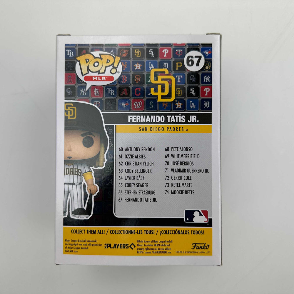 Autographed/Signed Fernando Tatis Jr. San Diego Padres #67 Funko Pop MLB Baseball Figurine Beckett BAS COA (ONLINE ORDER ONLY)