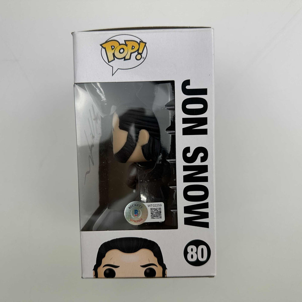 Autographed/Signed Kit Harrington Jon Snow #80 Game of Thrones Funko Pop TV Television Figurine Toy Beckett BAS COA (ONLINE ORDER ONLY)