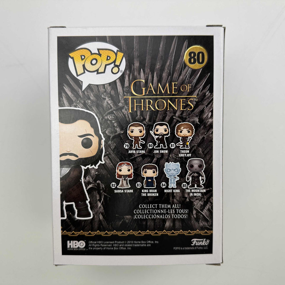 Autographed/Signed Kit Harrington Jon Snow #80 Game of Thrones Funko Pop TV Television Figurine Toy Beckett BAS COA (ONLINE ORDER ONLY)