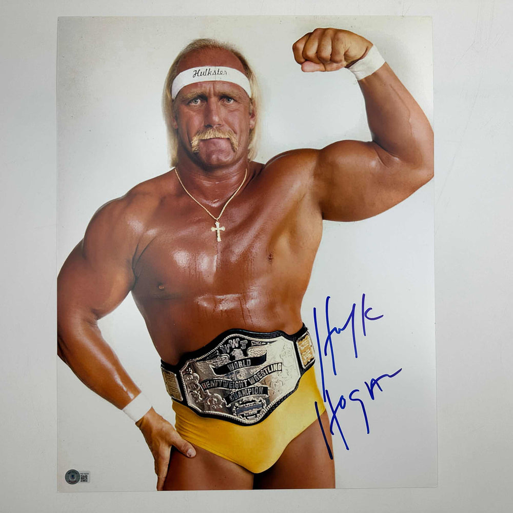 Autographed/Signed Hulk Hogan 16x20 WWE WWF Hulkamania Wrestling Photo Beckett BAS COA #5 (ONLINE ORDER ONLY)