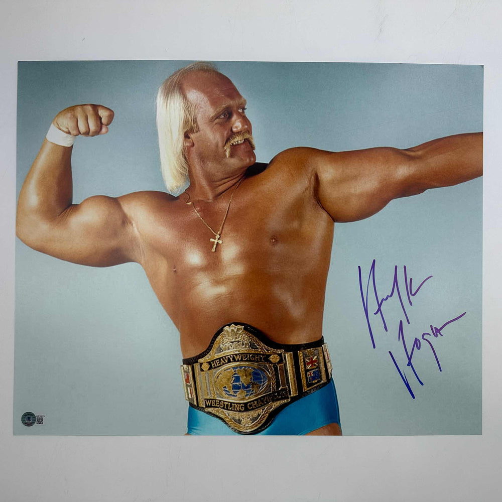 Autographed/Signed Hulk Hogan 16x20 WWE WWF Hulkamania Wrestling Photo Beckett BAS COA #7 (ONLINE ORDER ONLY)