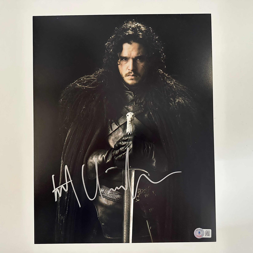 Autographed/Signed Kit Harrington Jon Snow Game of Thrones Longclaw 11x14 Photo Beckett BAS COA #2 (ONLINE ORDER ONLY)