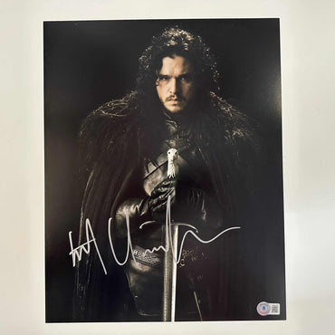 Autographed/Signed Kit Harrington Jon Snow Game of Thrones Longclaw 11x14 Photo Beckett BAS COA #2 (ONLINE ORDER ONLY)