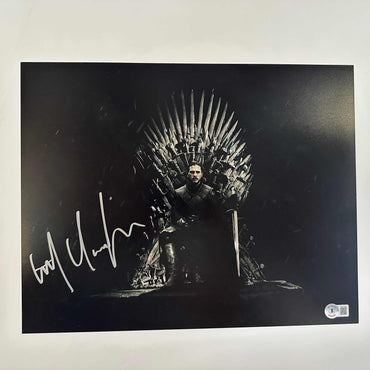 Autographed/Signed Kit Harrington Jon Snow Game of Thrones Iron Throne 11x14 Photo Beckett BAS COA #1 (ONLINE ORDER ONLY)