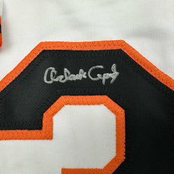 Autographed/Signed Orlando Cepeda San Francisco White Baseball Jersey Beckett BAS COA (ONLINE ORDER ONLY)