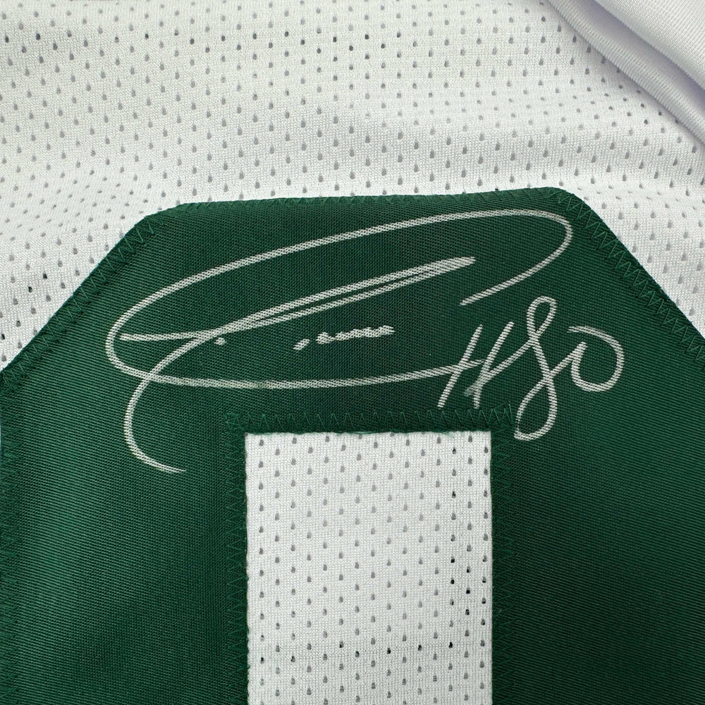 Autographed/Signed Donald Driver Green Bay White Football Jersey JSA COA (ONLINE ORDER ONLY)