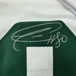 Autographed/Signed Donald Driver Green Bay White Football Jersey JSA COA (ONLINE ORDER ONLY)