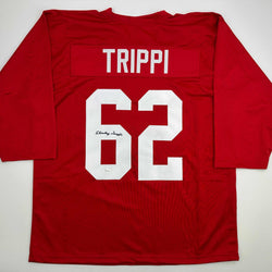 Autographed/Signed Charley Trippi Arizona Red Football Jersey JSA COA (ONLINE ORDER ONLY)