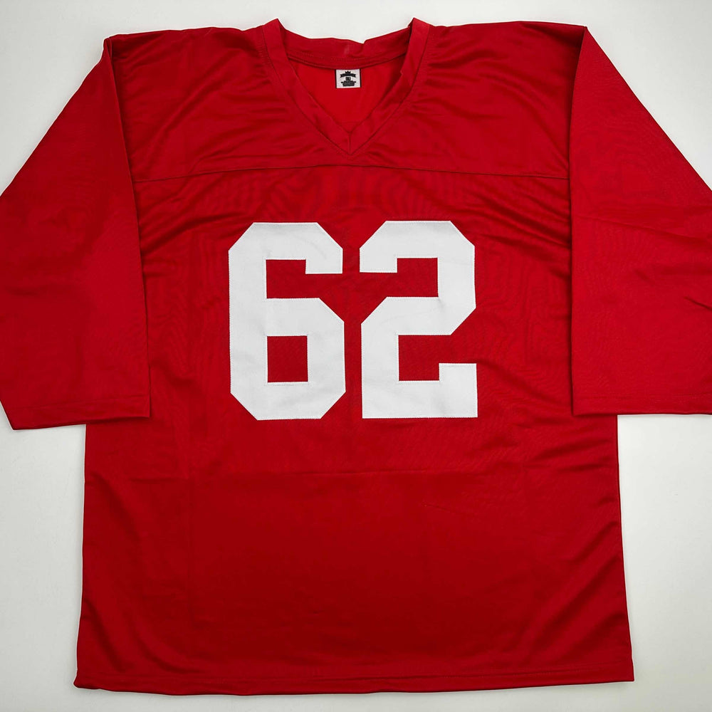 Autographed/Signed Charley Trippi Arizona Red Football Jersey JSA COA (ONLINE ORDER ONLY)