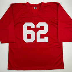Autographed/Signed Charley Trippi Arizona Red Football Jersey JSA COA (ONLINE ORDER ONLY)