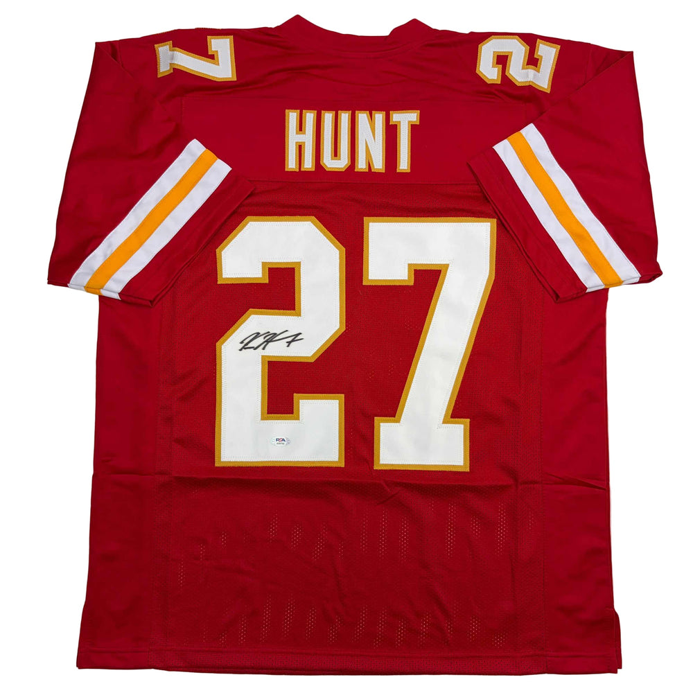Autographed/Signed Kareem Hunt #27 Kansas City Red Football Jersey PSA/DNA COA (ONLINE ORDER ONLY)