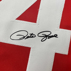 Facsimile Autographed Pete Rose Cincinnati Red Reprint Laser Auto Baseball Jersey Size Men's XL (ONLINE ORDER ONLY)