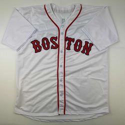 Facsimile Autographed Ted Williams Boston White Reprint Laser Auto Baseball Jersey Size Men's XL (ONLINE ORDER ONLY)