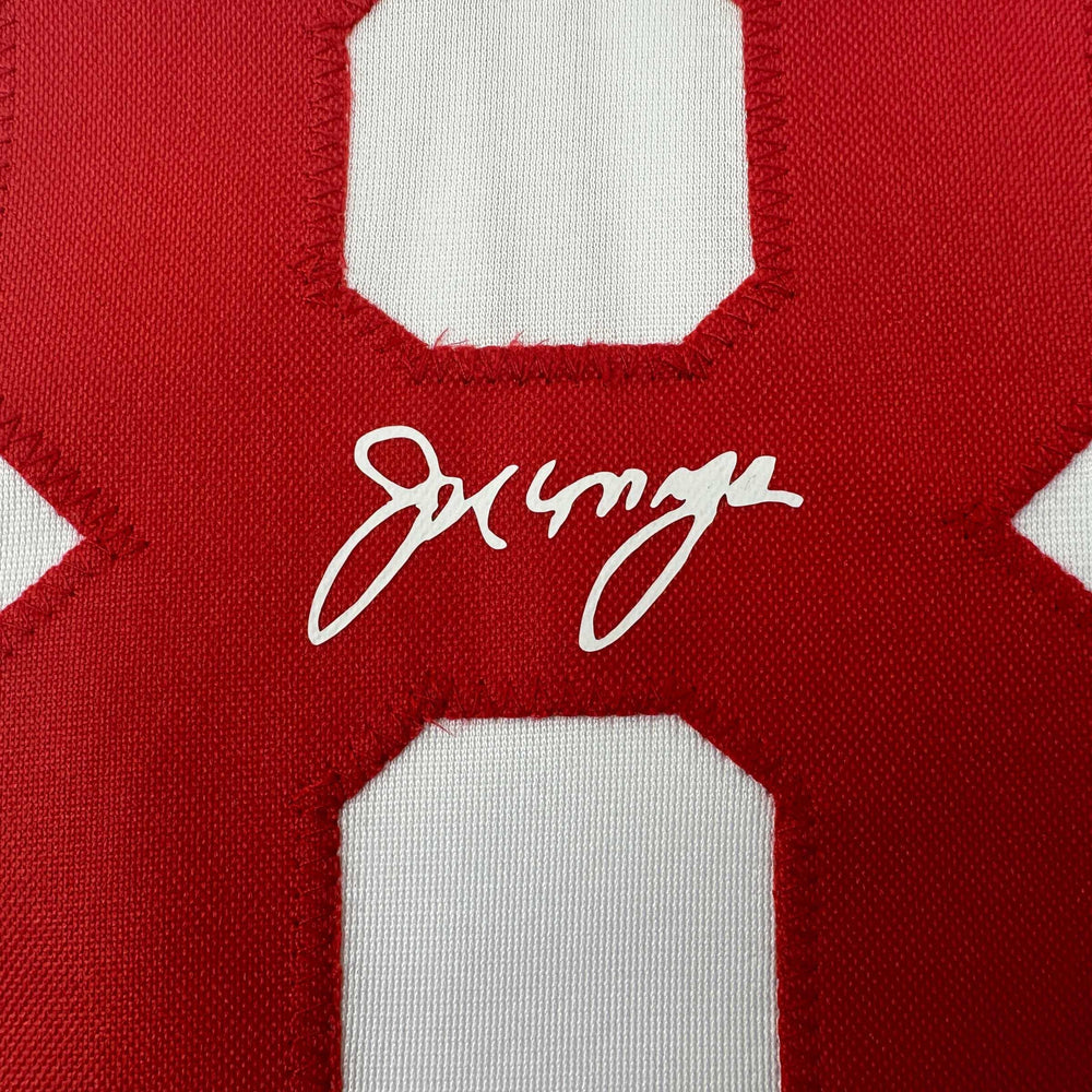 Facsimile Autographed Joe Morgan Cincinnati White Reprint Laser Auto Baseball Jersey Size Men's XL (ONLINE ORDER ONLY)