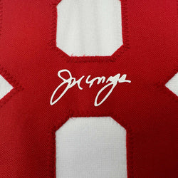 Facsimile Autographed Joe Morgan Cincinnati White Reprint Laser Auto Baseball Jersey Size Men's XL (ONLINE ORDER ONLY)