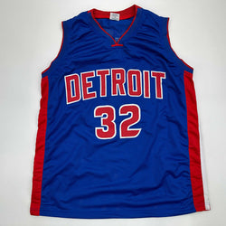Facsimile Autographed Richard Hamilton Detroit Blue Reprint Laser Auto Basketball Jersey Size Men's XL (ONLINE ORDER ONLY)