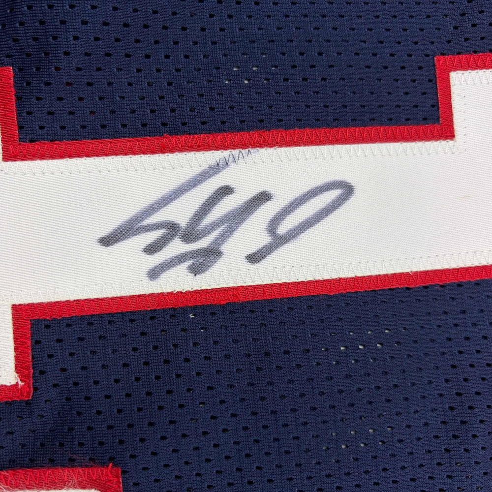 Autographed/Signed Shaquille Shaq O'Neal USA United States Blue Basketball Jersey PSA/DNA COA (ONLINE ORDER ONLY)