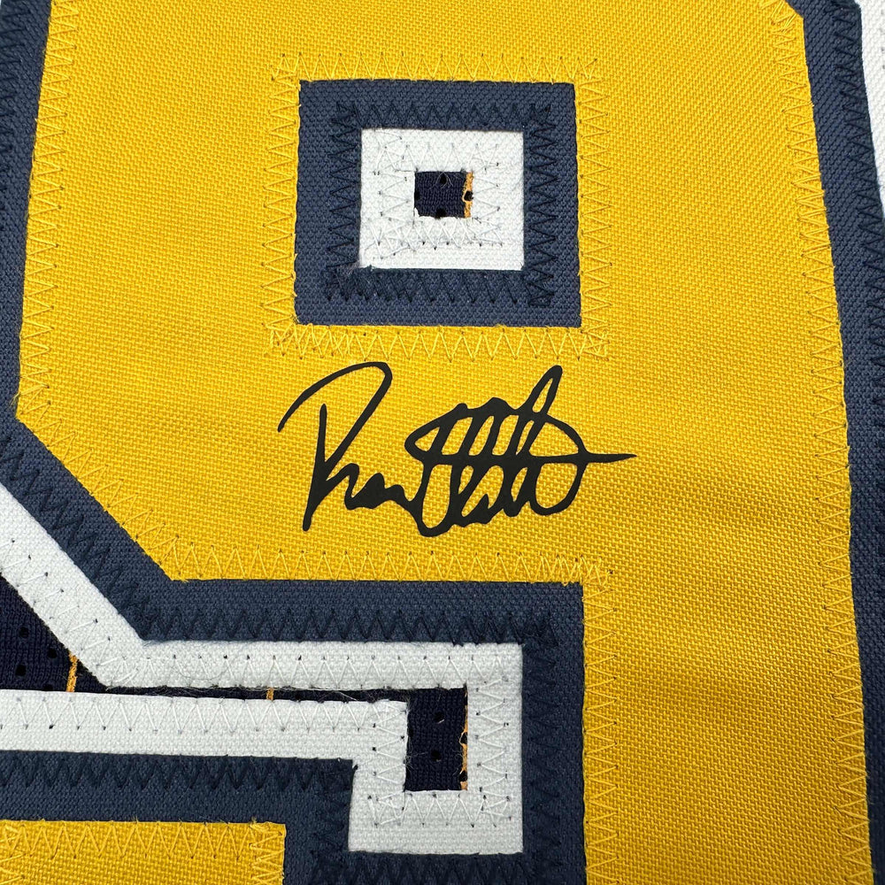 Facsimile Autographed Ron Artest Indiana Blue Pinstripe Reprint Laser Auto Basketball Jersey Size Men's XL (ONLINE ORDER ONLY)
