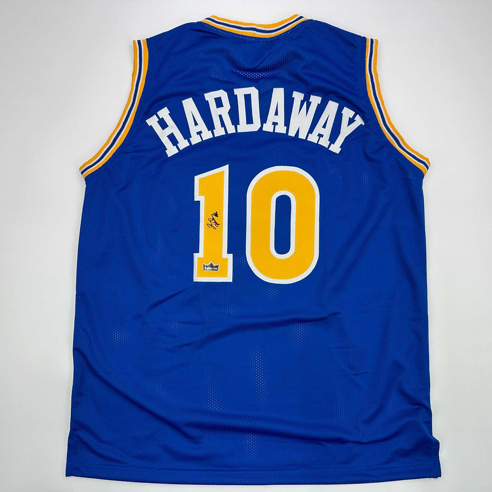 Facsimile Autographed Tim Hardaway Golden State Blue Reprint Laser Auto Basketball Jersey Size Men's XL (ONLINE ORDER ONLY)