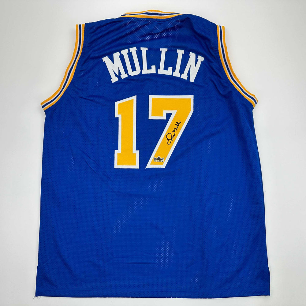 Facsimile Autographed Chris Mullin Golden State Blue Reprint Laser Auto Basketball Jersey Size Men's XL (ONLINE ORDER ONLY)