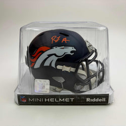 Autographed/Signed RJ R.J. Harvey Denver Broncos Speed Mini Football Helmet JSA COA (ONLINE ORDER ONLY)
