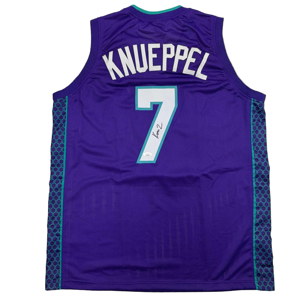Autographed/Signed Kon Knueppel Charlotte Purple Basketball Jersey JSA COA (ONLINE ORDER ONLY)
