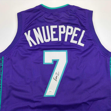 Autographed/Signed Kon Knueppel Charlotte Purple Basketball Jersey JSA COA (ONLINE ORDER ONLY)