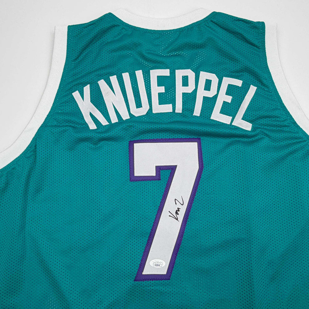 Autographed/Signed Kon Knueppel Charlotte Teal Basketball Jersey JSA COA (ONLINE ORDER ONLY)