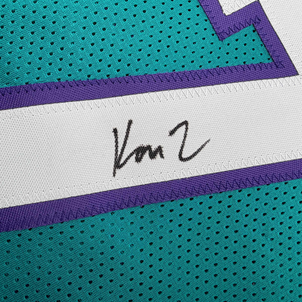 Autographed/Signed Kon Knueppel Charlotte Teal Basketball Jersey JSA COA (ONLINE ORDER ONLY)