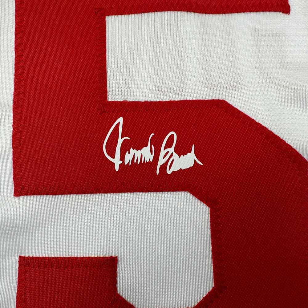 Facsimile Autographed Johnny Bench Cincinnati White Reprint Laser Auto Baseball Jersey Size Men's XL (ONLINE ORDER ONLY)