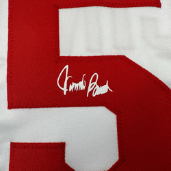 Facsimile Autographed Johnny Bench Cincinnati White Reprint Laser Auto Baseball Jersey Size Men's XL (ONLINE ORDER ONLY)