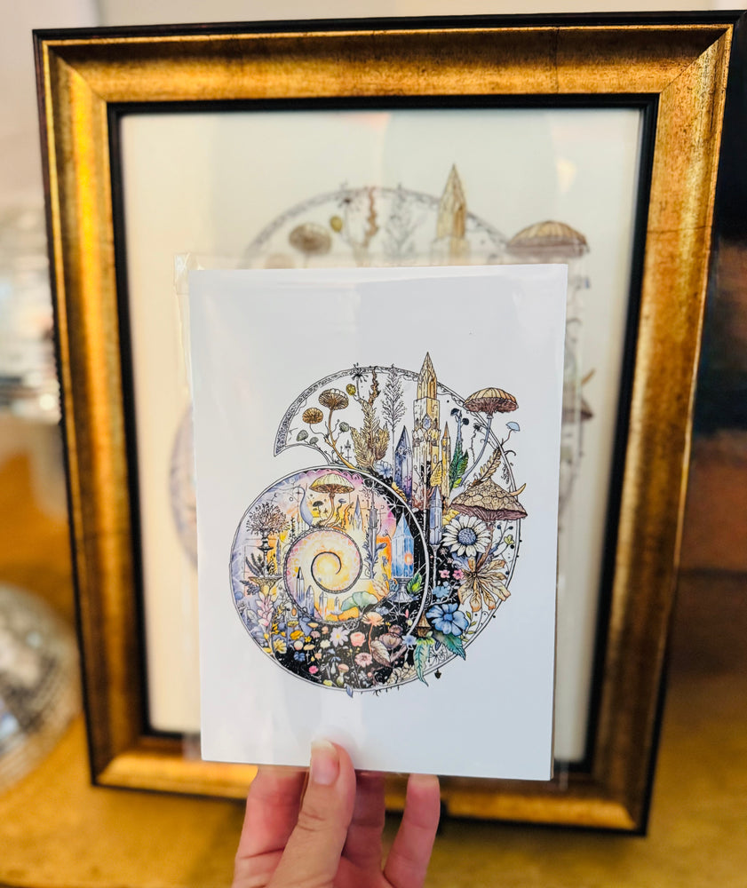 Ammonite Sticker – 4" Ancient Fossil Crystal Spiral Weatherproof Vinyl Decal (ONLINE ORDER ONLY)