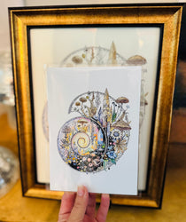 Ammonite Sticker – 4" Ancient Fossil Crystal Spiral Weatherproof Vinyl Decal (ONLINE ORDER ONLY)