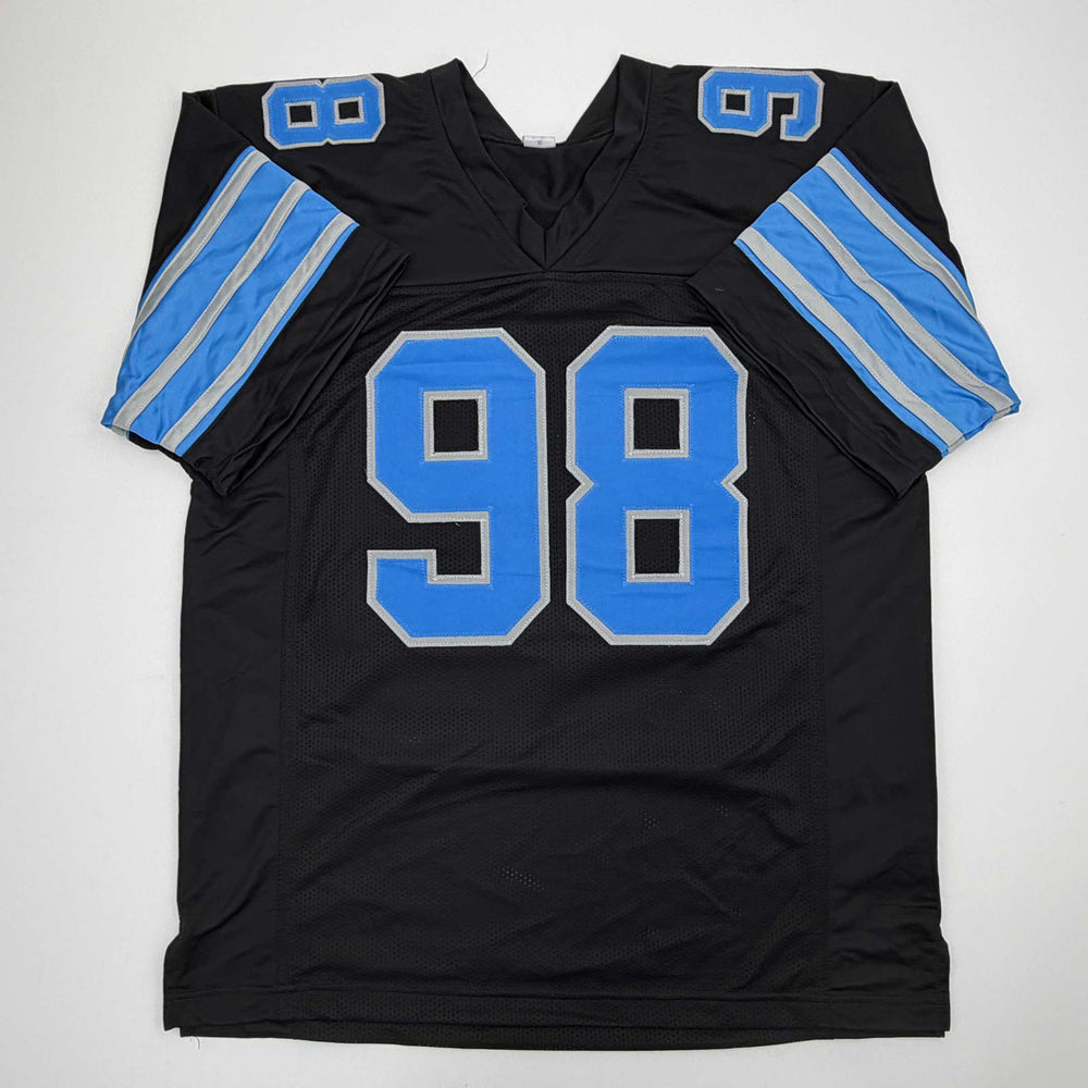 Autographed/Signed D.J. DJ Reader Detroit Black Football Jersey Beckett BAS COA (ONLINE ORDER ONLY)