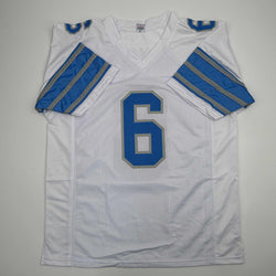 Autographed/Signed Terrion Arnold Detroit White Football Jersey Beckett BAS COA (ONLINE ORDER ONLY)