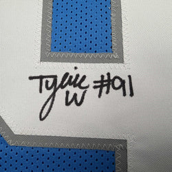 Autographed/Signed Tyleik Williams Detroit Blue Football Jersey Beckett BAS COA (ONLINE ORDER ONLY)