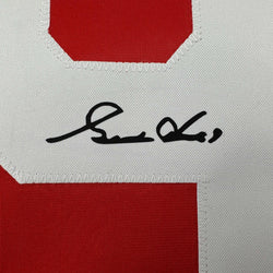 Facsimile Autographed Gordie Howe Detroit Red Reprint Laser Auto Hockey Jersey Size Men's XL (ONLINE ORDER ONLY)