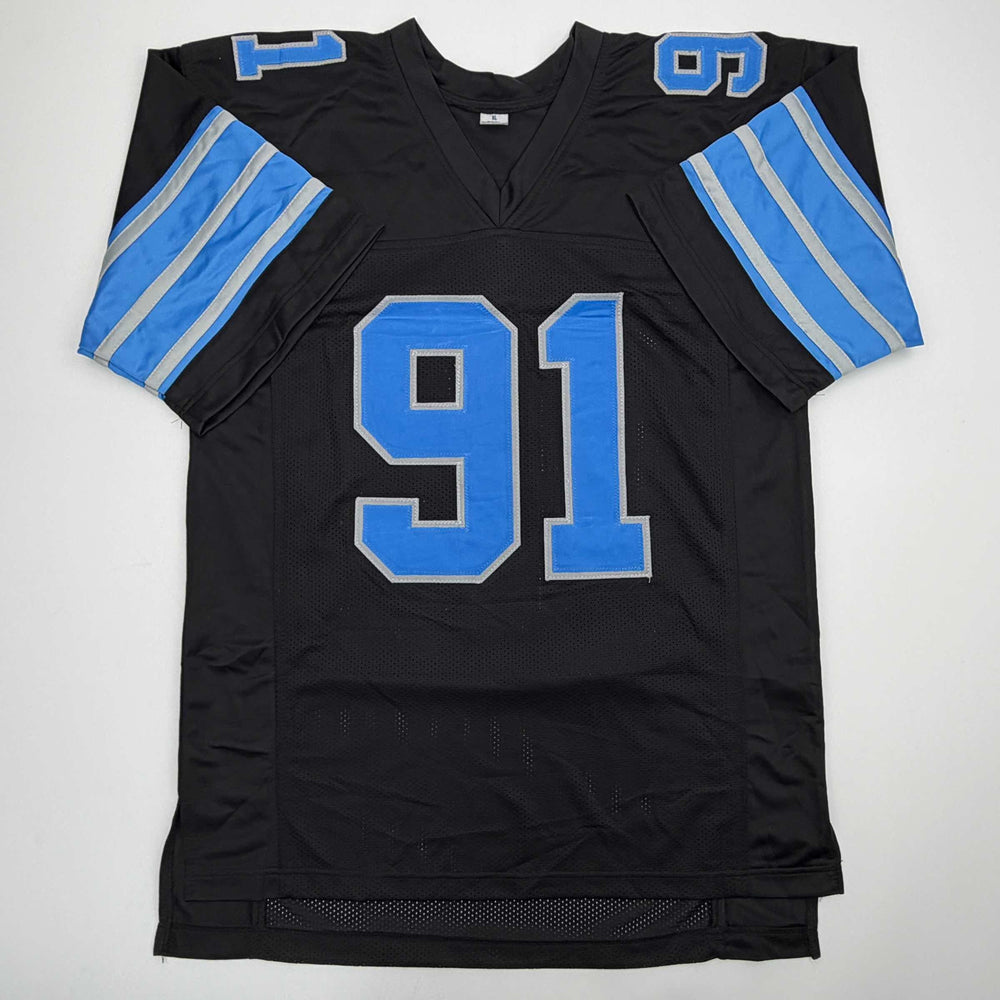 Autographed/Signed Tyleik Williams Detroit Black Football Jersey Beckett BAS COA (ONLINE ORDER ONLY)