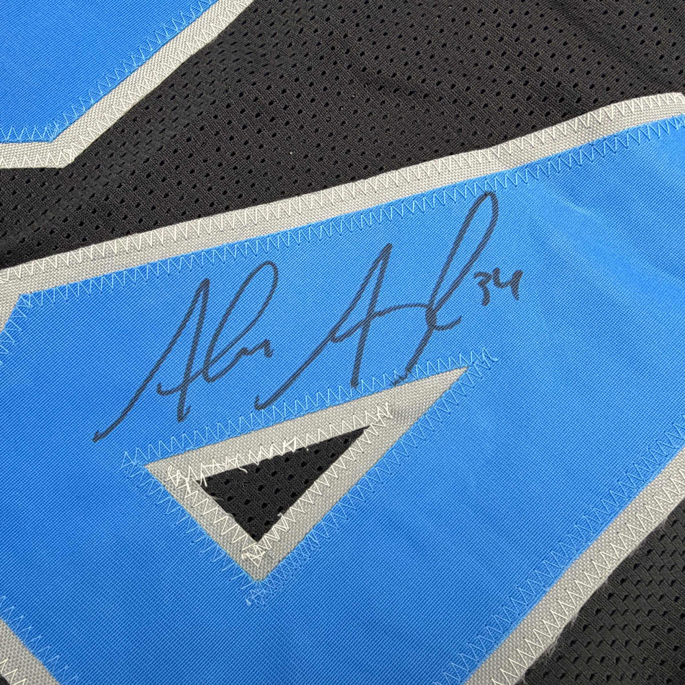Autographed/Signed Alex Anzalone Detroit Black Football Jersey Beckett BAS COA (ONLINE ORDER ONLY)