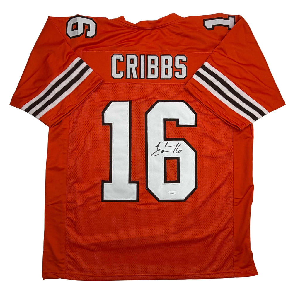 Autographed/Signed Josh Cribbs Cleveland Football Orange Jersey JSA COA (ONLINE ORDER ONLY)