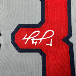 Facsimile Autographed David Ortiz Boston Grey Reprint Laser Auto Baseball Jersey Size Men's XL (ONLINE ORDER ONLY)