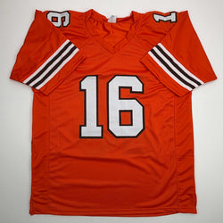 Autographed/Signed Josh Cribbs Cleveland Football Orange Jersey JSA COA (ONLINE ORDER ONLY)