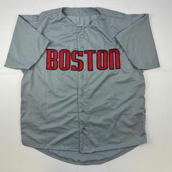 Facsimile Autographed David Ortiz Boston Grey Reprint Laser Auto Baseball Jersey Size Men's XL (ONLINE ORDER ONLY)