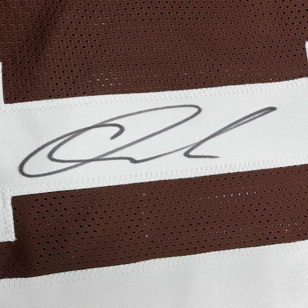 Autographed/Signed Quinshon Judkins Cleveland Football Brown Jersey Beckett BAS COA (ONLINE ORDER ONLY)